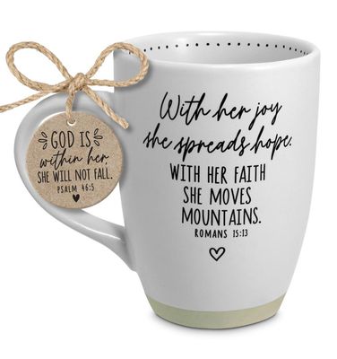 Mug She Spreads Hope White Ceramic 17Oz