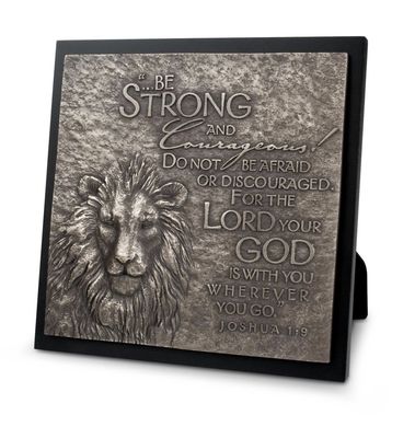 Sculpture Plaque Moments Of Faith Lion