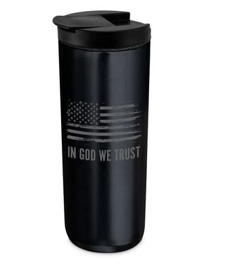 Tumbler Black 20 Oz In God We Trust