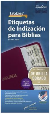 Bible Tab-Spa Cath-Clear &amp; Gld Spanish Classic Catholic Bible Tabs