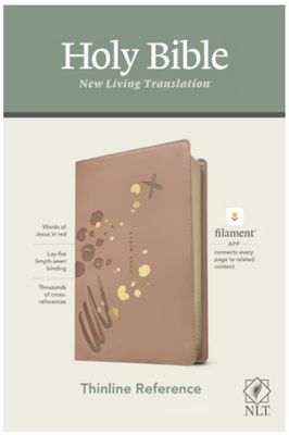 NLT Thinline Reference Bible, Filament Enabled Edition Red Letter, Leatherlike, Pink