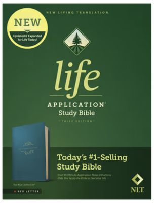 NLT Life Application Study Bible, Third Edition Leatherlike, Teal Blue, Red Letter