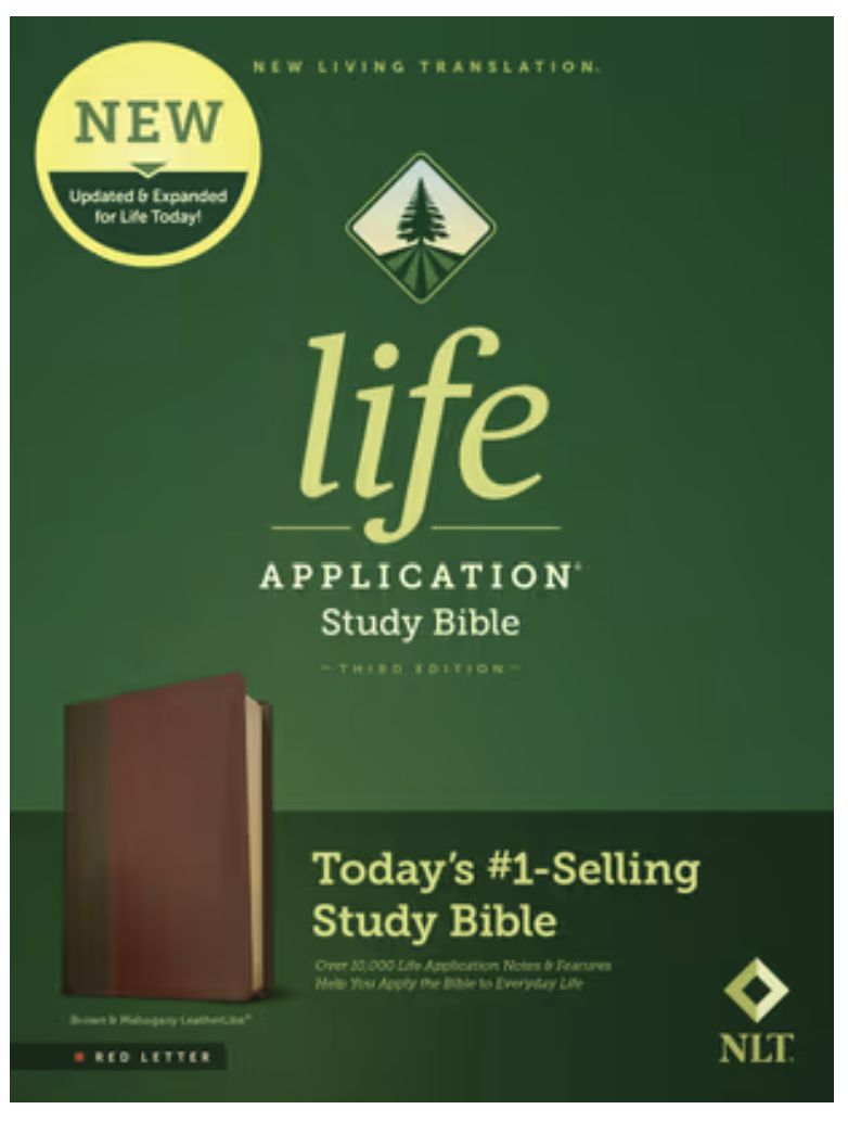 NLT Life Application Study Bible, Third Edition Red Letter, Leatherlike, Brown/Tan