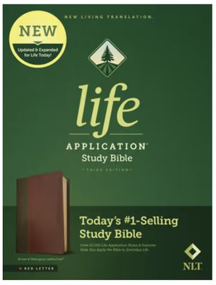 NLT Life Application Study Bible, Third Edition Red Letter, Leatherlike, Brown/Tan