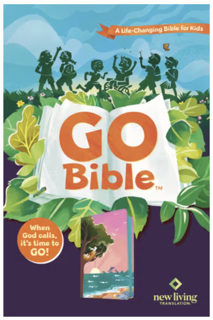 NLT Go Bible for Kids (Leatherlike, Beach Sunrise) A Life-Changing Bible for Kids