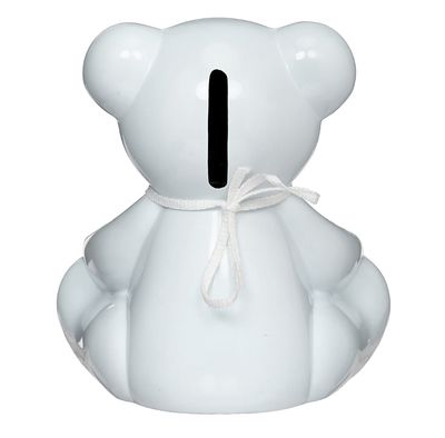 Teddy Bear Keepsake Bank Blue