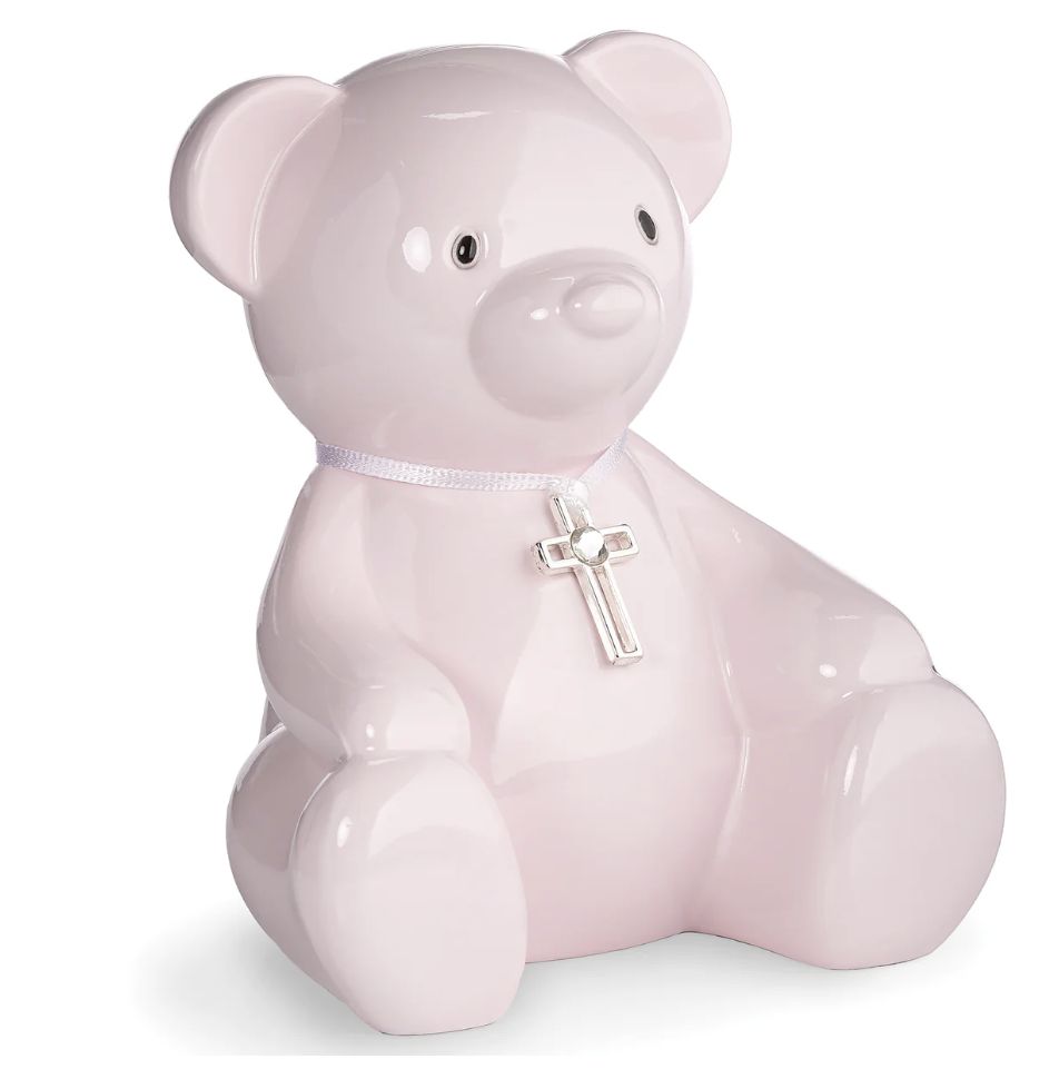 Teddy Bear Keepsake Bank Pink