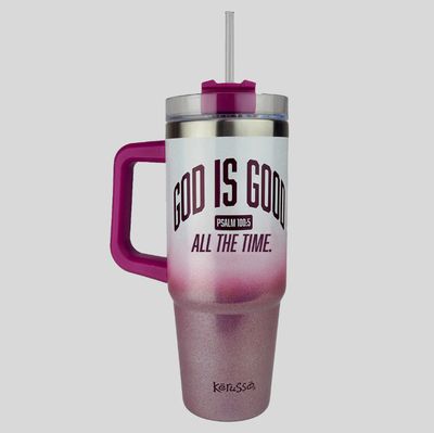 God Is Good 30 oz Stainless Steel Mug With Straw