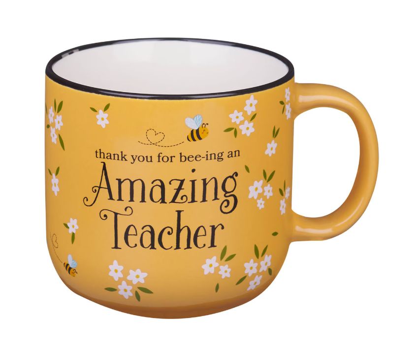 Amazing Teacher Blossom and Bees Ceramic Coffee Mug