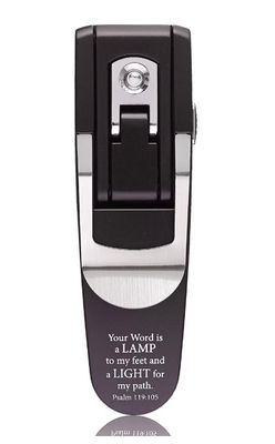 Black Hydraulic Pop-Up Book Light - Psalm 119:105