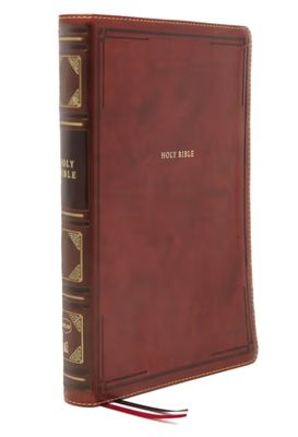 NKJV, Thinline Bible, Large Print, Leathersoft, Brown, Thumb Indexed, Comfort Print