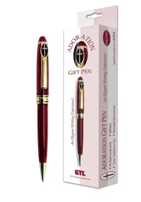 Cross Adoration Gift Pen  Burgundy
