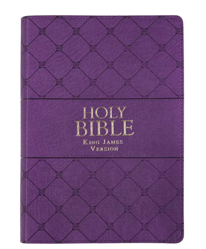 Purple Faux Leather Super Giant Print King James Version Bible