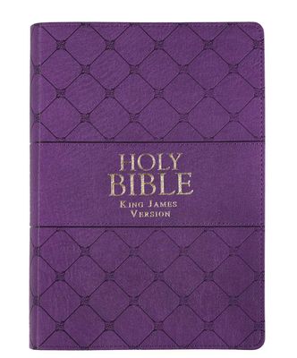Purple Faux Leather Super Giant Print King James Version Bible