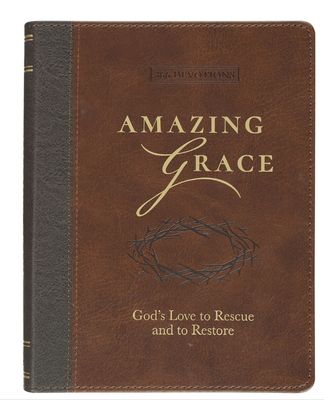 Amazing Grace Two-Tone Brown Faux Leather Daily Devotional