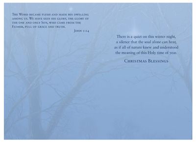 Buck &amp; Doe In Woods Behind Church Boxed Christmas Glitter Cards