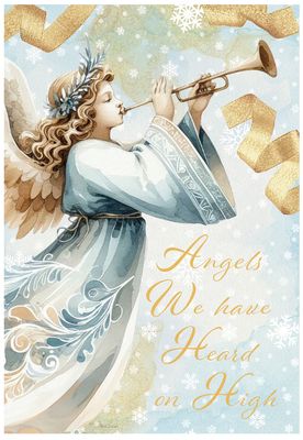 Angels Christmas Boxed Card 10 Pk