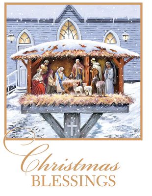 Blessings Boxed Christmas Card 10Pk