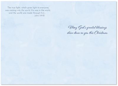 Baby Jesus Asleep in Manger Boxed Christmas Glitter Cards 10Pk
