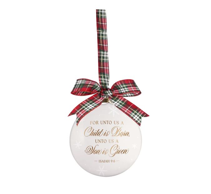 Ornament Round A Child is Born Isa. 9:6
