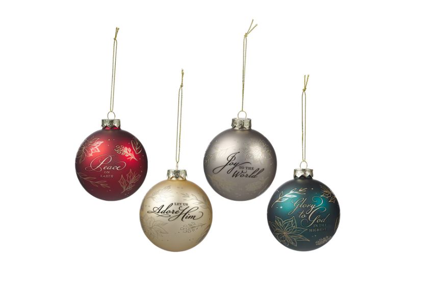 Ornament Set 4pc Traditional Christmas