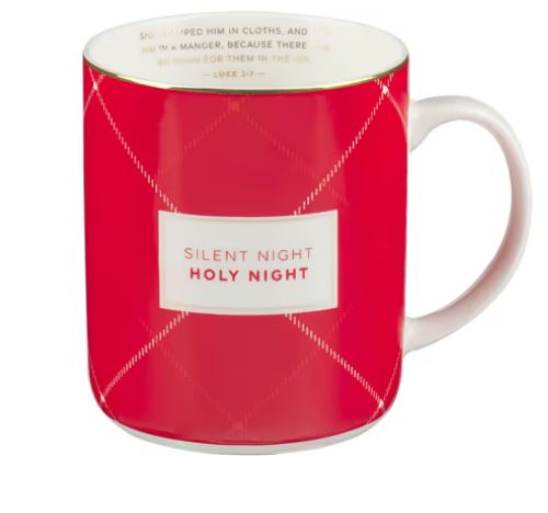 Mug Set 4pc Christmas Plaid