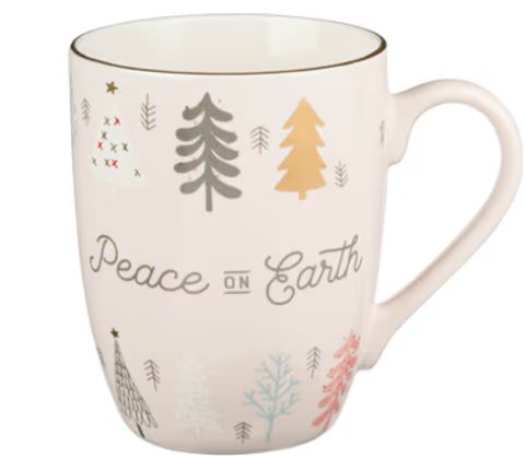 Mug Pink Peace on Earth Luke 2:14