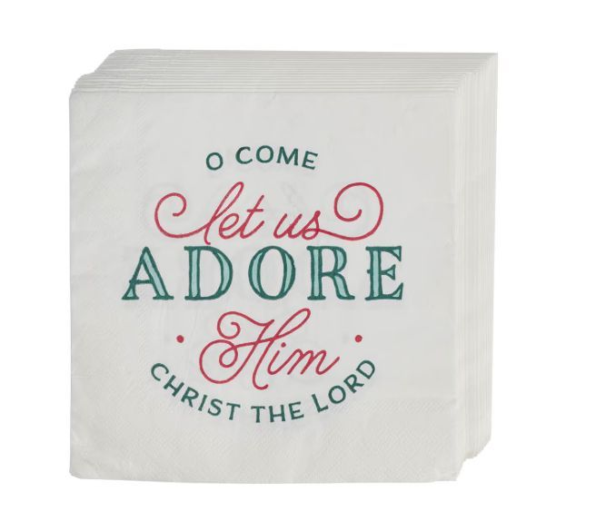 Lunch Napkins Paper 12pc Adore Him