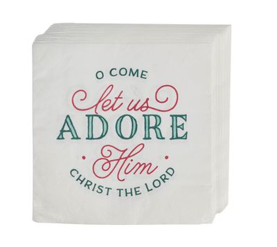 Lunch Napkins Paper 12pc Adore Him