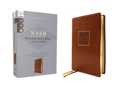 NASB, Personal Size Bible, Large Print, Leathersoft, Brown, Red Letter, 1995 Text, Comfort Print