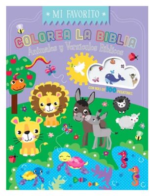 Colorea La Biblia - Animales Y Versículos Bíblicos Con Pegatinas Coloring the Bible: Animals &amp; Bible Verses W/Stickers