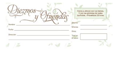 Tithes And Offerings Offering Envelopes