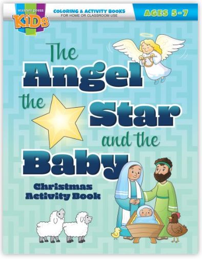 Christmas Coloring/Activity Book - The Angel, The Star, and the Baby - Ages 5-7
