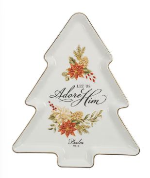 Cookie Plate Let Us Adore Him Ps. 95:6