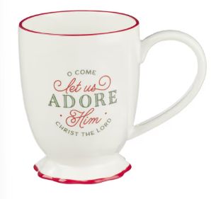 Mug White O Come Let us Adore Him