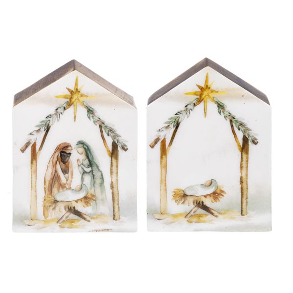 Watercolor Nativity Blocks