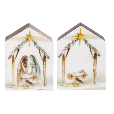 Watercolor Nativity Blocks