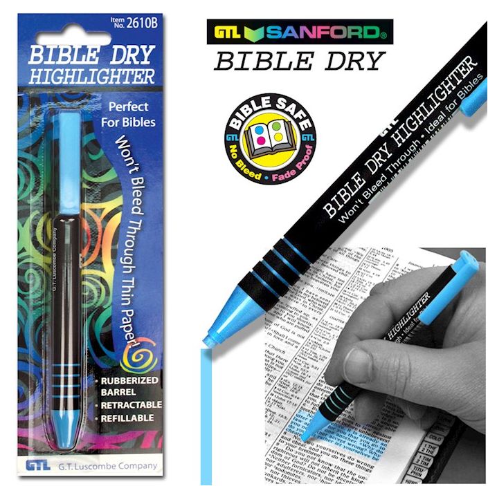 Bible Dry Highlighter Blue