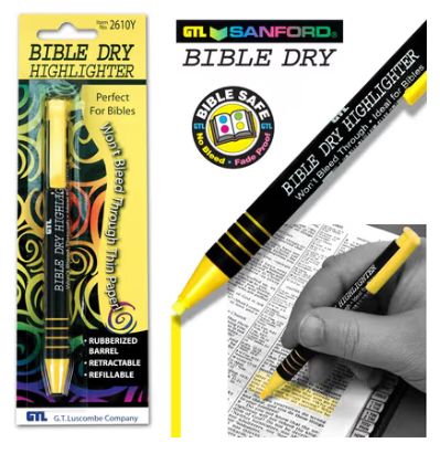 Bible Dry Highlighter Yellow