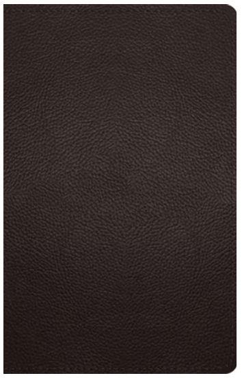 ESV Thinline Bible, Red Letter Buffalo Leather, Deep Brown