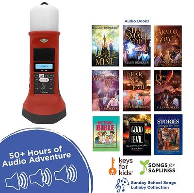Tower of Light Storytime/Devotion Time Solar MP3 Player, Radio, Flashlight