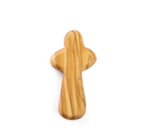 Holy Land Olive Wood Handheld Comfort Cross from Israel