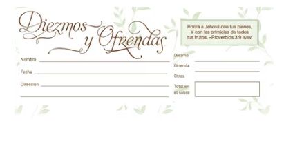 Tithes And Offerings Offering Envelopes