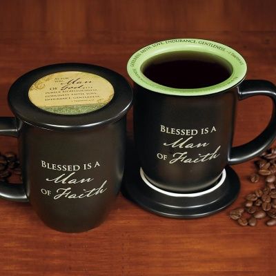 Man Of Faith Mug &amp; Coaster Set
