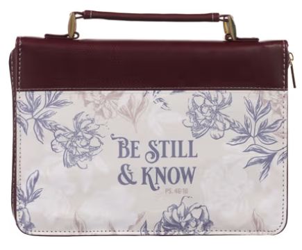 Bible Cover XL Be Still &amp; Know Floral Psalm 46:10