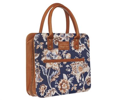 I Can Do All Things Toffee-brown and Navy Purse-style Large Bible Cover - Philippians 4:13