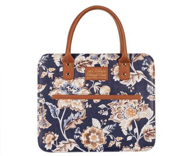 I Can Do All Things Toffee-brown and Navy Purse-style Medium Bible Cover - Philippians 4:13