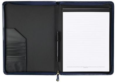 I Know the Plans Flowering Trellis Navy Blue Faux Leather Executive Padfolio - Jeremiah 29:11