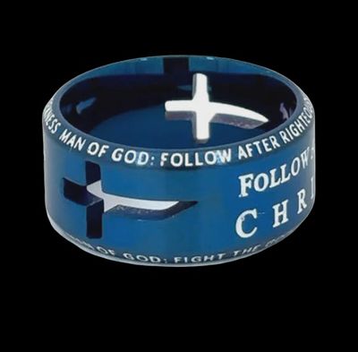 Man of God -1 Timothy 6:11 Size 8 Guardian Ring
