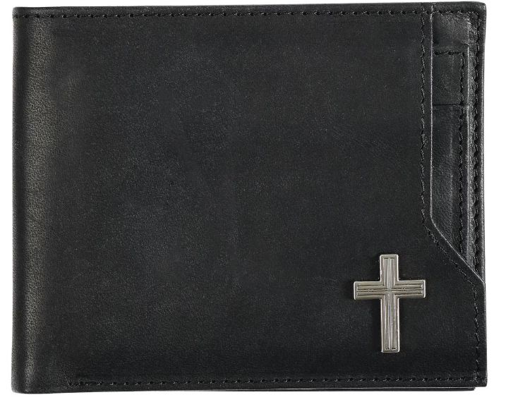 Silver Cross Black Genuine Leather Wallet